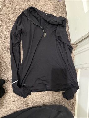 Black Nike Women's Quarter-Zip Active Top